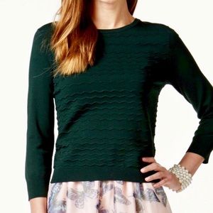 NWT CeCe Dark Green Top